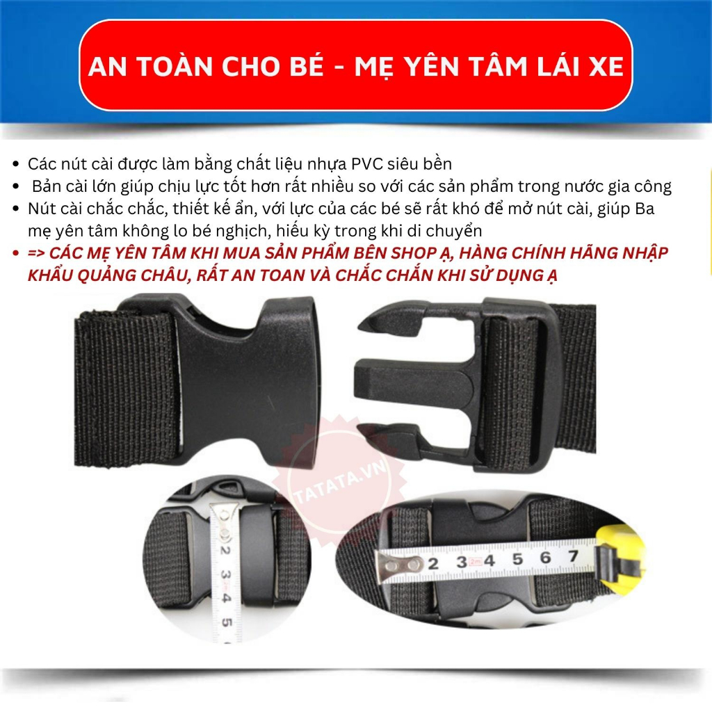 Đai xe máy cho bé ,Đai an toàn cho bé đi xe máy có Phản Quang loại CAO CẤP