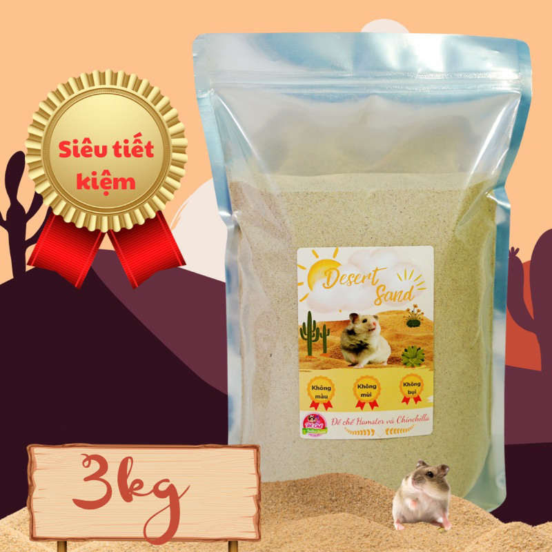 Cát Sa mạc lót chuồng cho hamster, bò sát, nhím, đuôi mập siêu an toàn