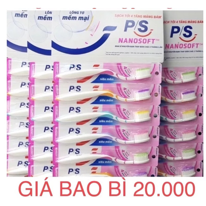 Vỉ 6 chiếc Bàn chải đánh răng P/S loại mới đầu lông mềm mại
