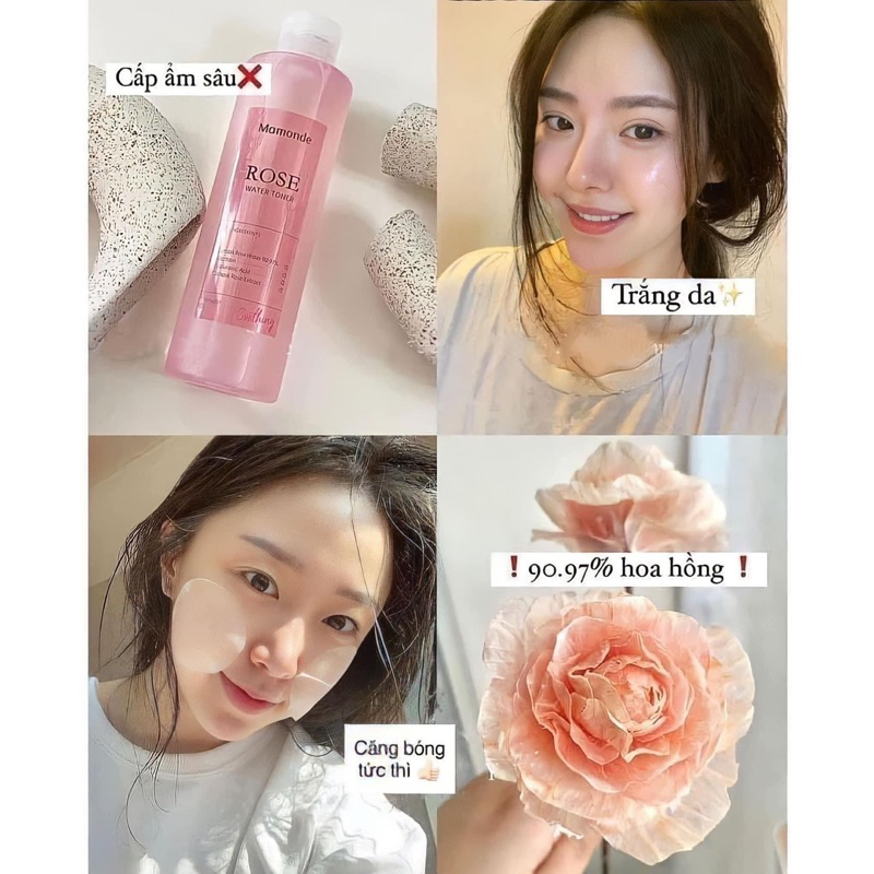 Nước hoa hồng Mamonde Rose water daily skin toner 50ml/150ml MẪU MỚI NHẤT