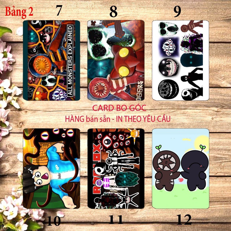 Ảnh Card Roblox Doors 6 ảnh bo góc khác nhau / Thẻ card Roblox Doors