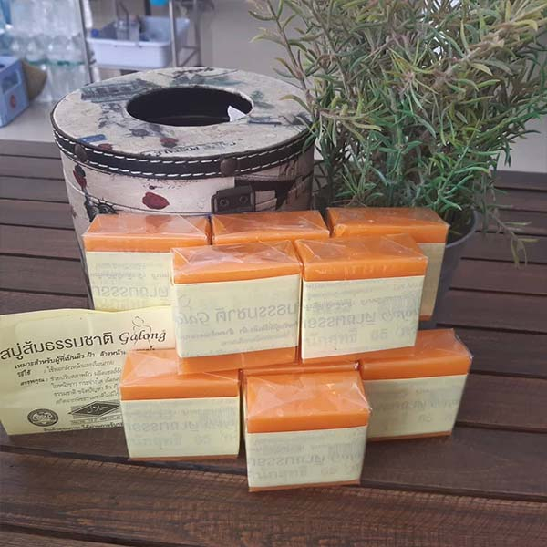 Xà Phòng Cam Nghệ Thái Lan Orange Natural Soap - Nhập Khẩu Chính Hãng Nội Địa Thái Lan - Xà bông Galong 50 Gram
