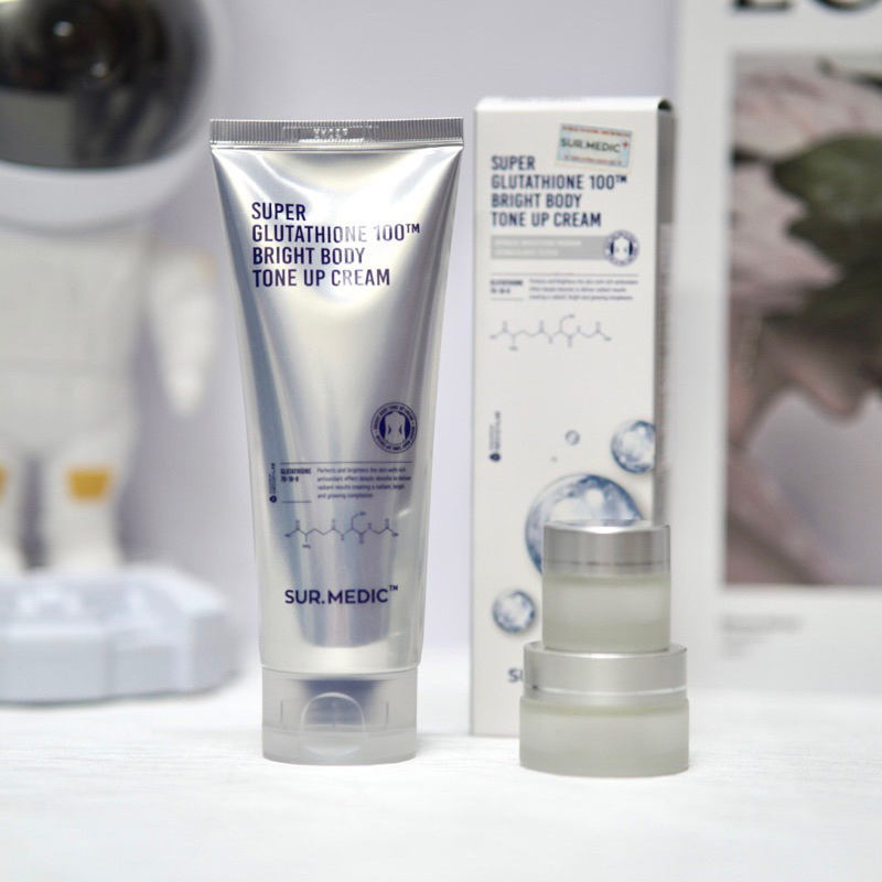 Kem Dưỡng Trắng Da Toàn Thân Sur.Medic Super Glutathione 100 Bright BODY Tone Up Cream 150ml