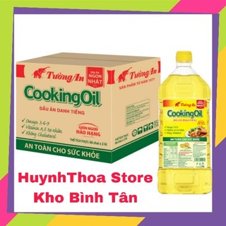 Sỉ thùng _ thùng 6 can dầu ăn thực vật tường an cooking oil can 2 lít