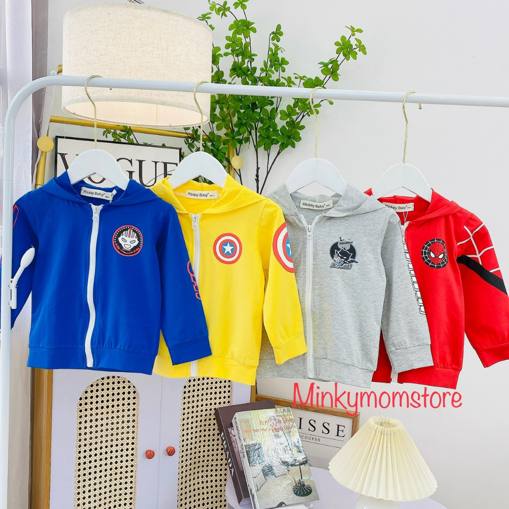 Áo Khoác, Áo Chống Nắng Hàng Minkey Baby Chất Cotton Mềm ,Mát ,Mịn Cho Bé