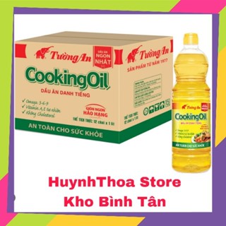 SỈ THÙNG _ THÙNG 12 Chai Dầu ăn thực vật Tường An Cooking Oil chai 1 lít
