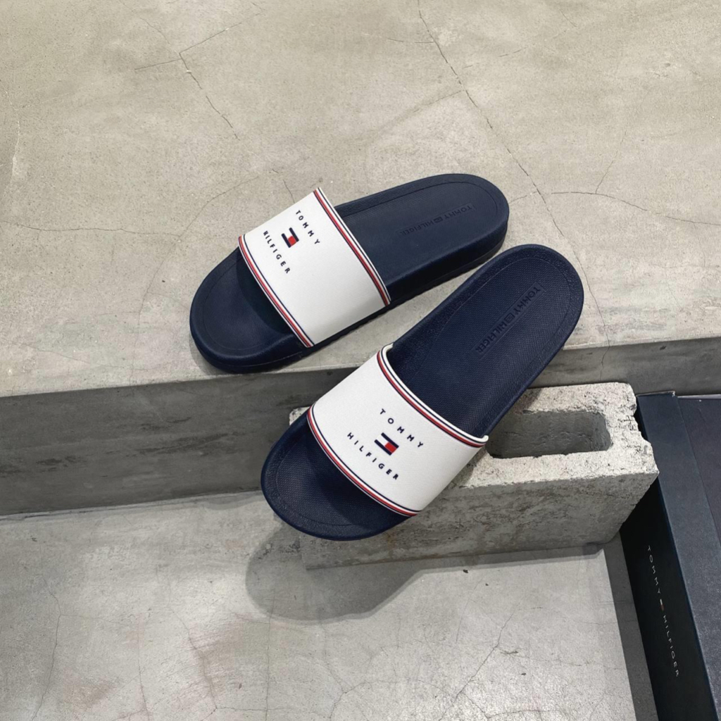 Dép Tommy Hilfiger Rail Ivory Fullbox