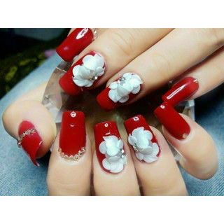 hoa tay chân bột nail