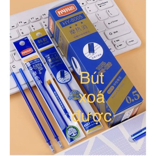 Hộp 20c ngòi bút viết xóa được 0.5mm, ruột bút phù thủy, ruột bút bi mực nước gel bút đầu tẩy học sinh mã GR402/382/8005