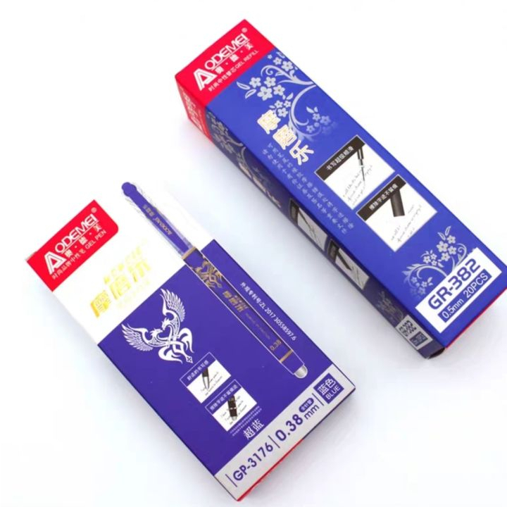 Hộp 20c ngòi bút viết xóa được 0.5mm, ruột bút phù thủy, ruột bút bi mực nước gel bút đầu tẩy học sinh mã GR402/382/8005