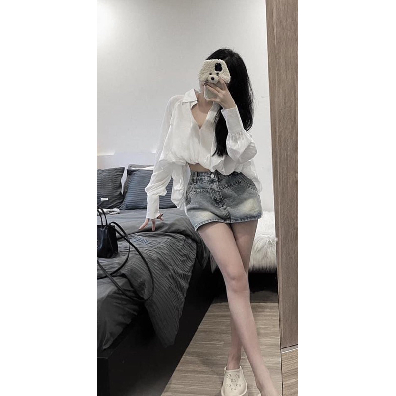 Áo Sơ Mi Lụa Đũi Đuôi Tôm ( sẵn ship ngay)
