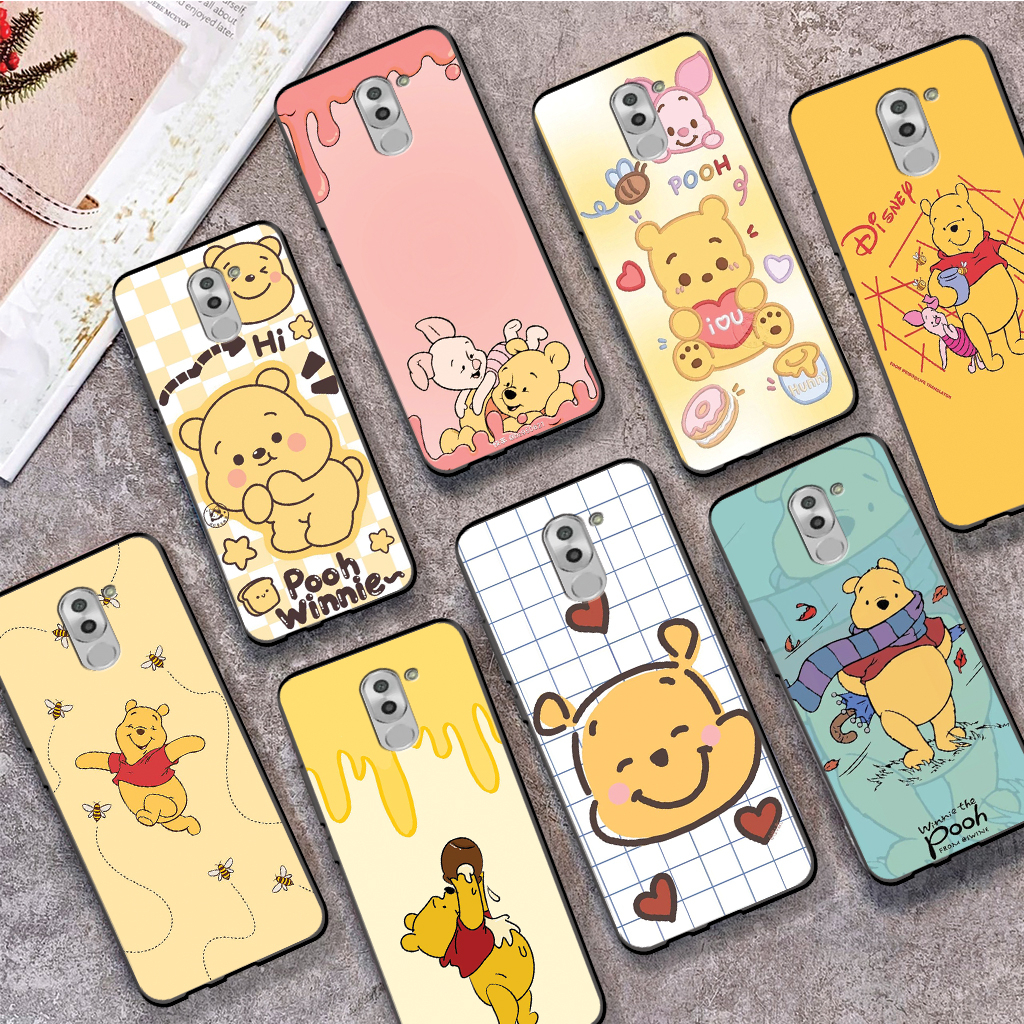 Ốp HUAWEI GR5 2017 chất liệu TPU in hình chú gấu Pooh đa dạng màu sắc