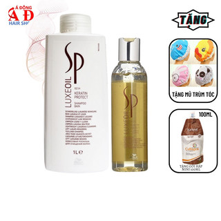 Dầu Gội System Professional SP Wella Luxe Oil Keratin Protect cao cấp Phục hồi siêu bóng mượt tóc 