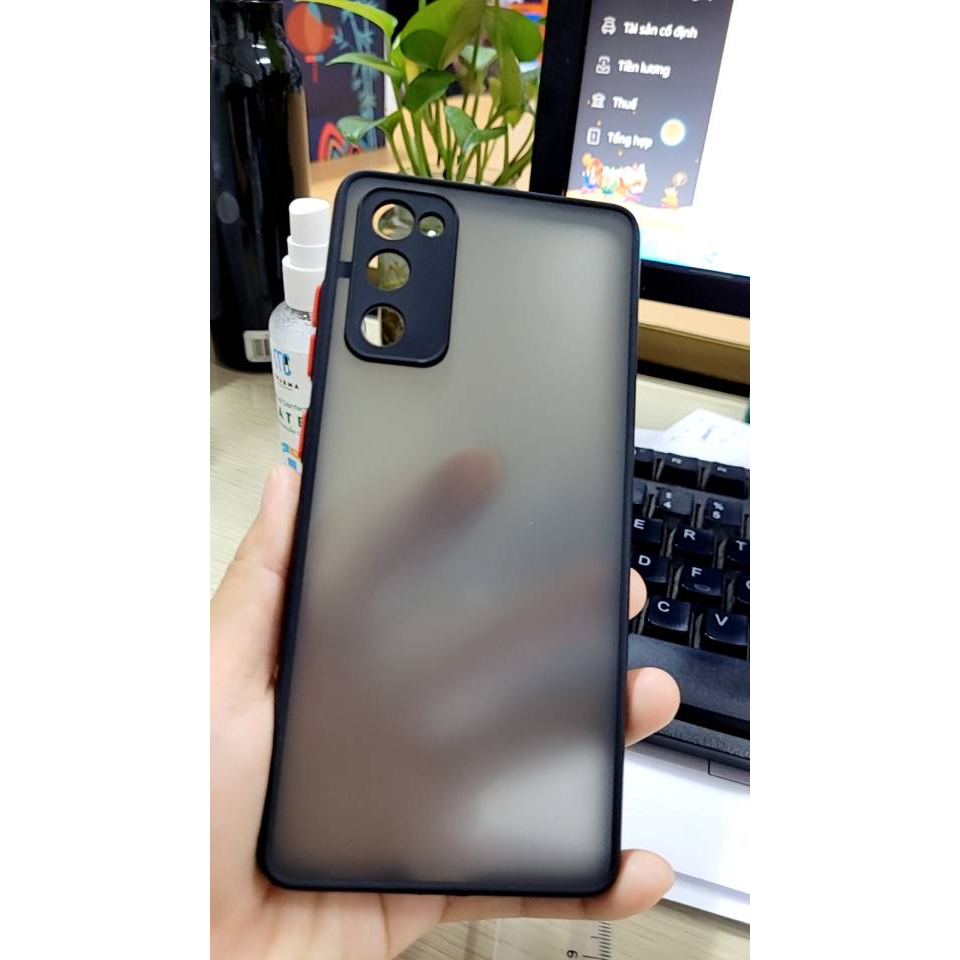 Ốp Lưng Samsung Galaxy S21 FE ,S20 FE viền dẻo đen, lưng nhám mờ, chống bán vân tay