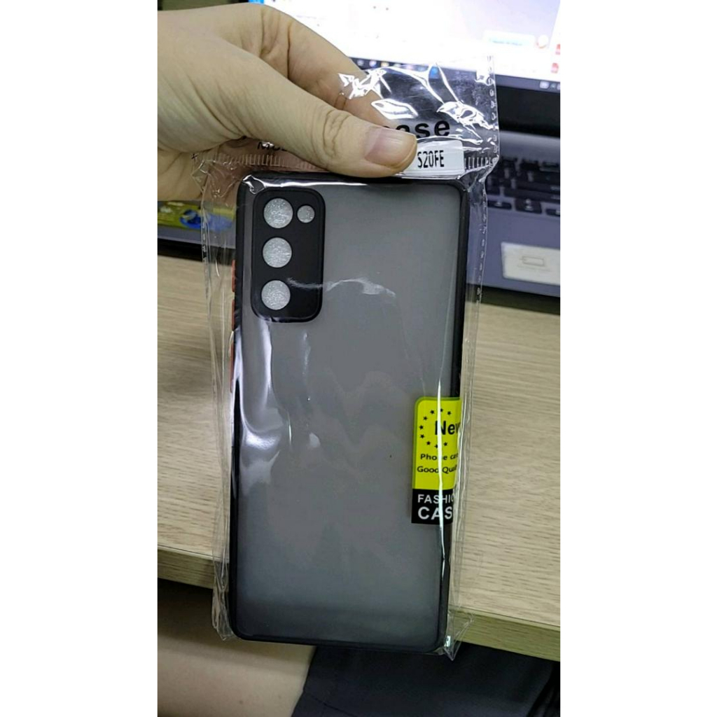 Ốp Lưng Samsung Galaxy S21 FE ,S20 FE viền dẻo đen, lưng nhám mờ, chống bán vân tay