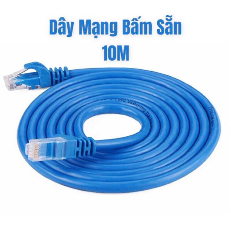 Dây mạng bấm sẵn cat 5 dài 10m - Dây cáp mạng lan internet xịn tốt cao cấp