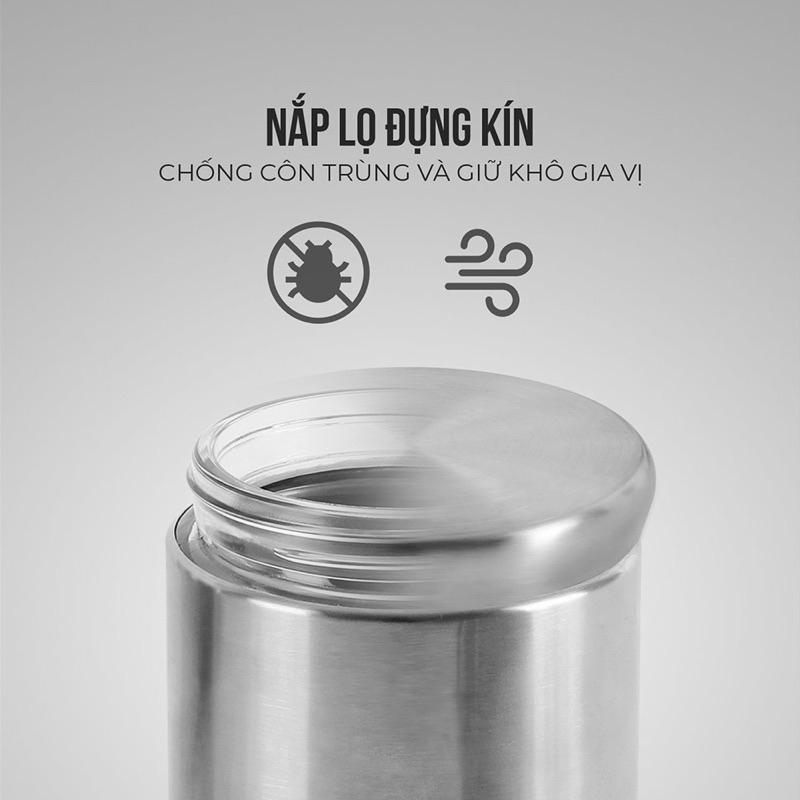Bộ hộp đựng gia vị thủy tinh 8 món Smartcook 2 lọ to 5 lọ nhỏ