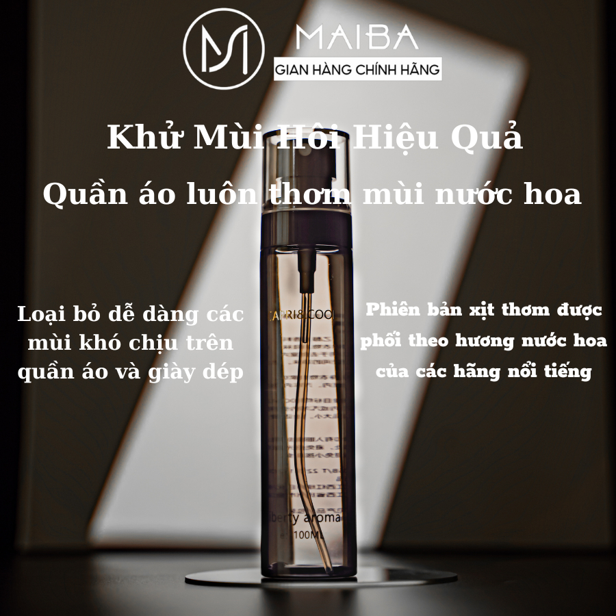 Xịt Thơm Quần Áo, Cơ Thể, Giày Dép CAPRI&COOL MAIBA Lưu Hương, Khử Mùi Ẩm Mốc 100ML