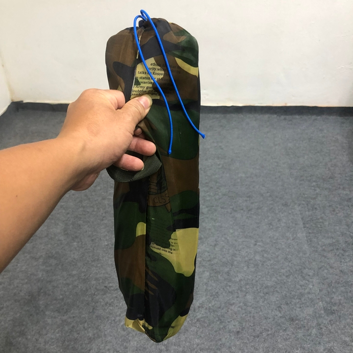 Võng dù màu rằn ri có mùng không có lót bông tặng kèm 3m dây dù loại tốt