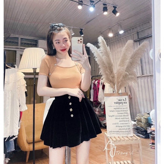 ÁO PHÔNG CỔ VUÔNG KHUY