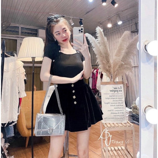ÁO PHÔNG CỔ VUÔNG KHUY