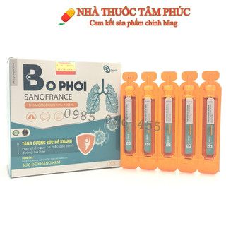 Bổ phổi Sanofrance - Giúp tăng sức đề kháng, giúp bổ phổi, giảm ho, đau rát họng từ thảo dược - Hộp 20 ống