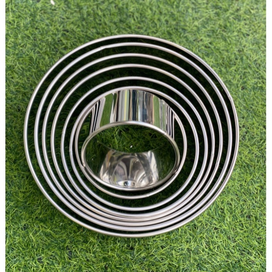 Khuôn ring mousse inox tròn các size 8/10/12/14/16/18/20/22/24 cm