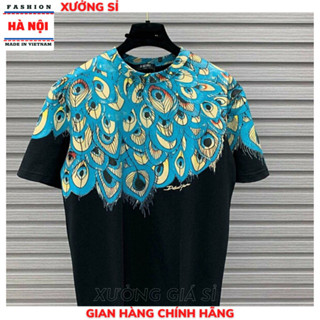 Áo thun  tay lỡ BURLON  họa tiết cánh chim, áo phông chim công in 2 mặt siêu đẹp chất lượng