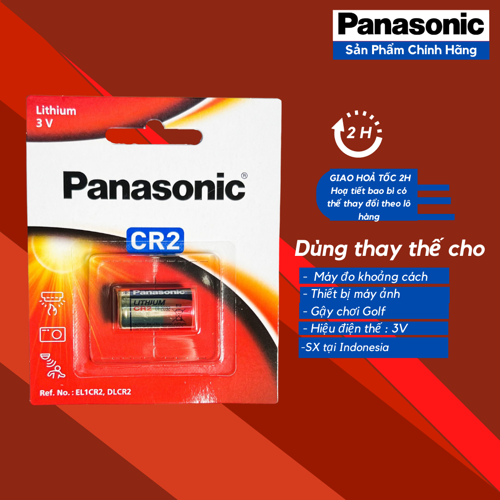 Pin CR2 Panasonic Lithium 3V - Hàng Chính Hãng