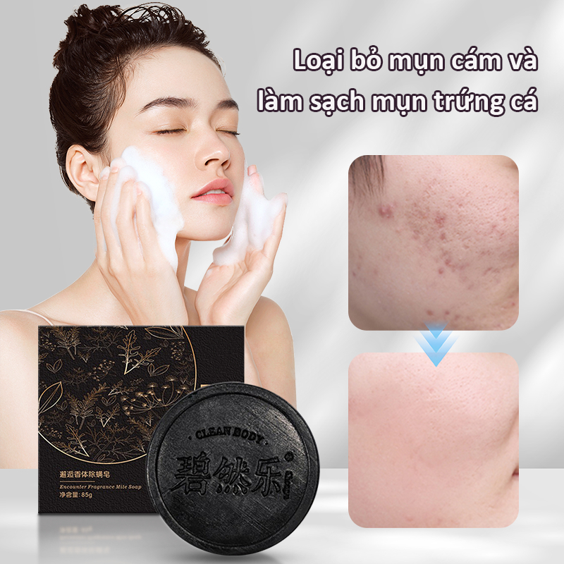 Xà phòng thiên nhiên soap rửa mặt làm sạch da Giảm Mụn Làm tẩy da chết sạch sâu Lưng diệt khuẩn 85g