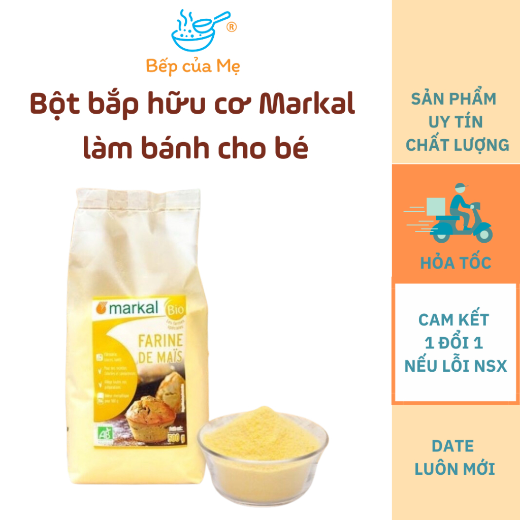 Bột bắp ngô hữu cơ đa dụng làm bánh Markal của Ý, gói dùng thử 100g, Shop Bếp Của Mẹ