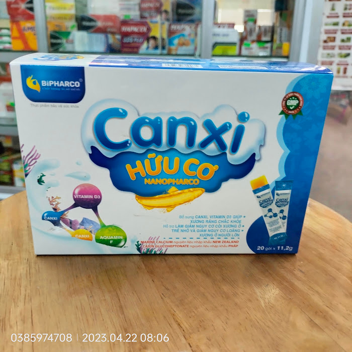 Canxi Hữu cơ Nanopharco - Bổ sung Canxi, Vitamin D3 hiệu quả giảm nguy cơ còi xương ở trẻ em và loãng xương ở người lớn