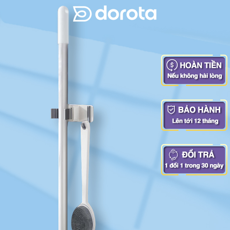 Móc treo cây lau nhà DOROTA móc treo đồ dán tường 2 trong 1 X90