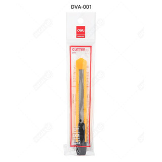 Dao rọc giấy nhỏ Deli E2051 Vỏ nhựa vàng, lưỡi thép hợp kim SK5 độ cứng cao và sắc bén