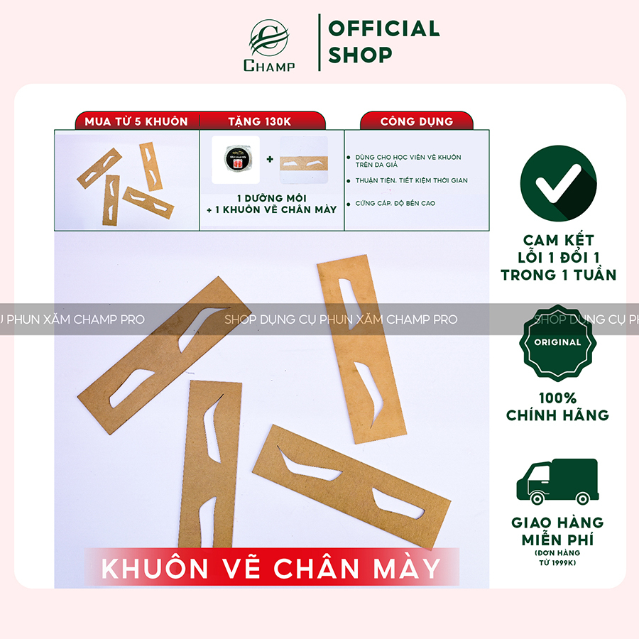 Khuôn tập vẽ chân mày NAM, NỮ dáng phong thuỷ, đạt tỷ lệ vàng độc quyền thị trường được các thợ xăm tin dùng