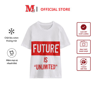 Áo thun trẻ em cộc tay in Future is unlimited chất vải thoáng mát Thời trang M2  DFM0333