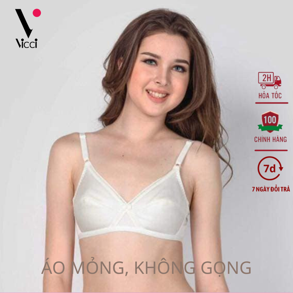 Áo ngực nữ Vicci AV.03 - AV.08 không gọng, mỏng không đệm mút màu trăng