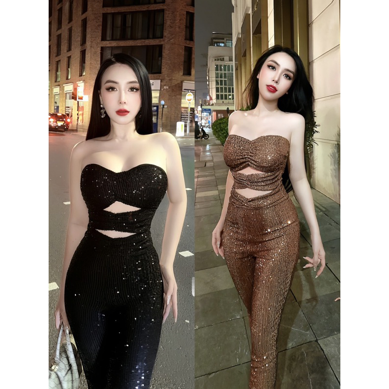 Jum kim sa cúp ngực khoét eo siêu dáng