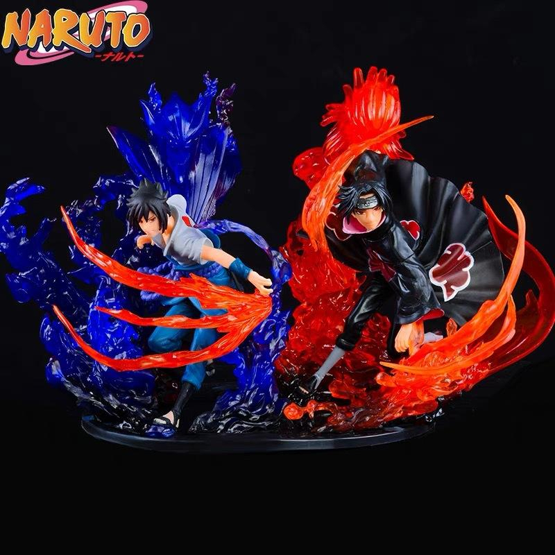 Bộ đôi Uchiha Itachi và Sasuke Có bản Led, có hộp màu, cao 21 cm - Mô hình Naruto