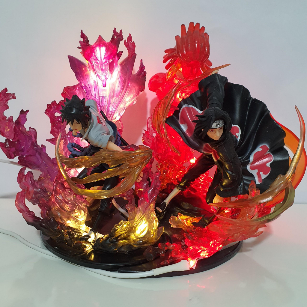 Bộ đôi Uchiha Itachi và Sasuke Có bản Led, có hộp màu, cao 21 cm - Mô hình Naruto