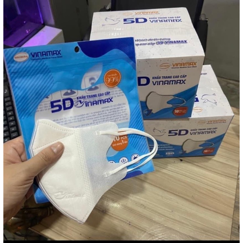 Khẩu Trang 5D VINAMAX - Thùng 100c