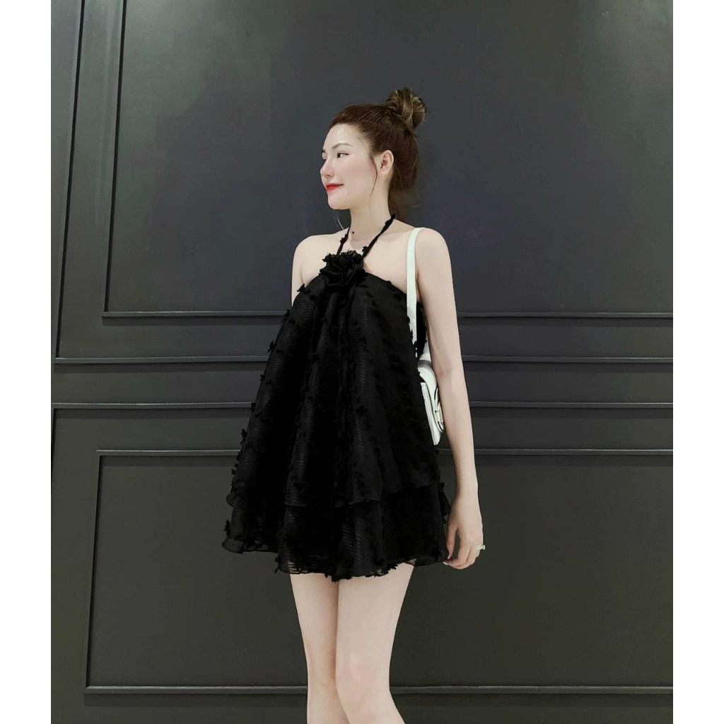 Sét bộ đùi cổ yếm,bộ babydoll tầng dễ thương chất xô bông cao cấp mặc sêu tôn da hack dáng