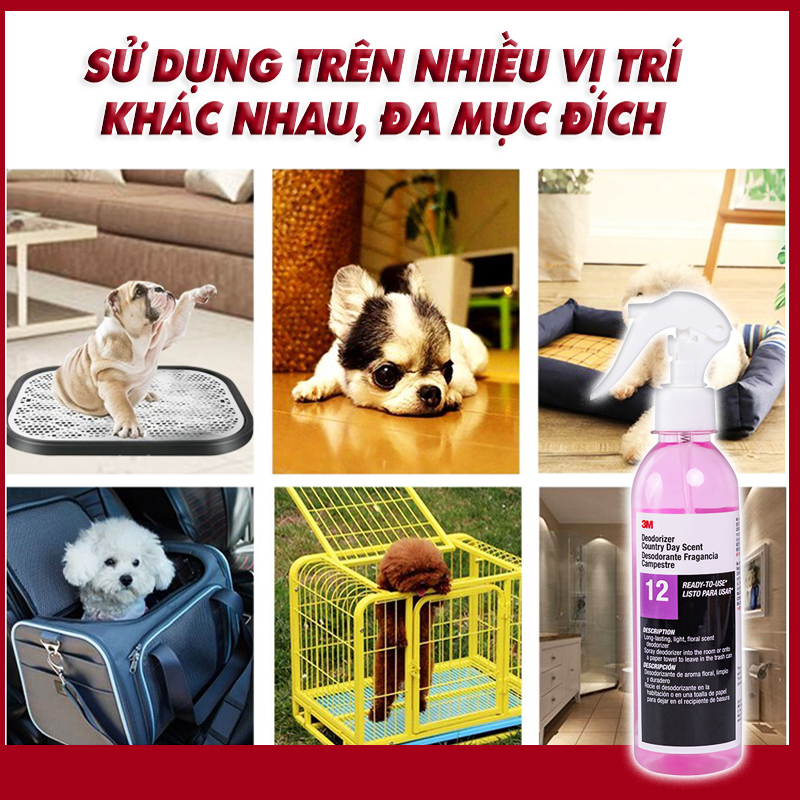 Khử Mùi Nước Tiểu Chó, Mèo 3M Chính Hãng - Hàng Cao Cấp An Toàn Tiện Lợi