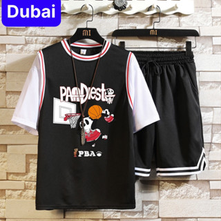 BỘ THỂ THAO NAM GẤU TRÚC BÓNG RỔ, ĐỒ BỘ QUẦN ÁO MÙA HÈ CỘC TAY VẢI ĐẸP SANG CHẢNH MỚI - DUBAI FASHION