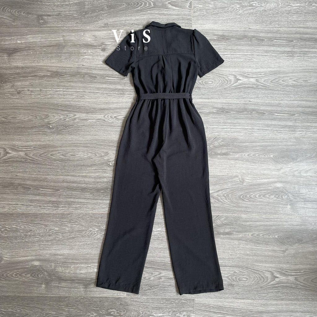 Jumpsuit vest dài đen
