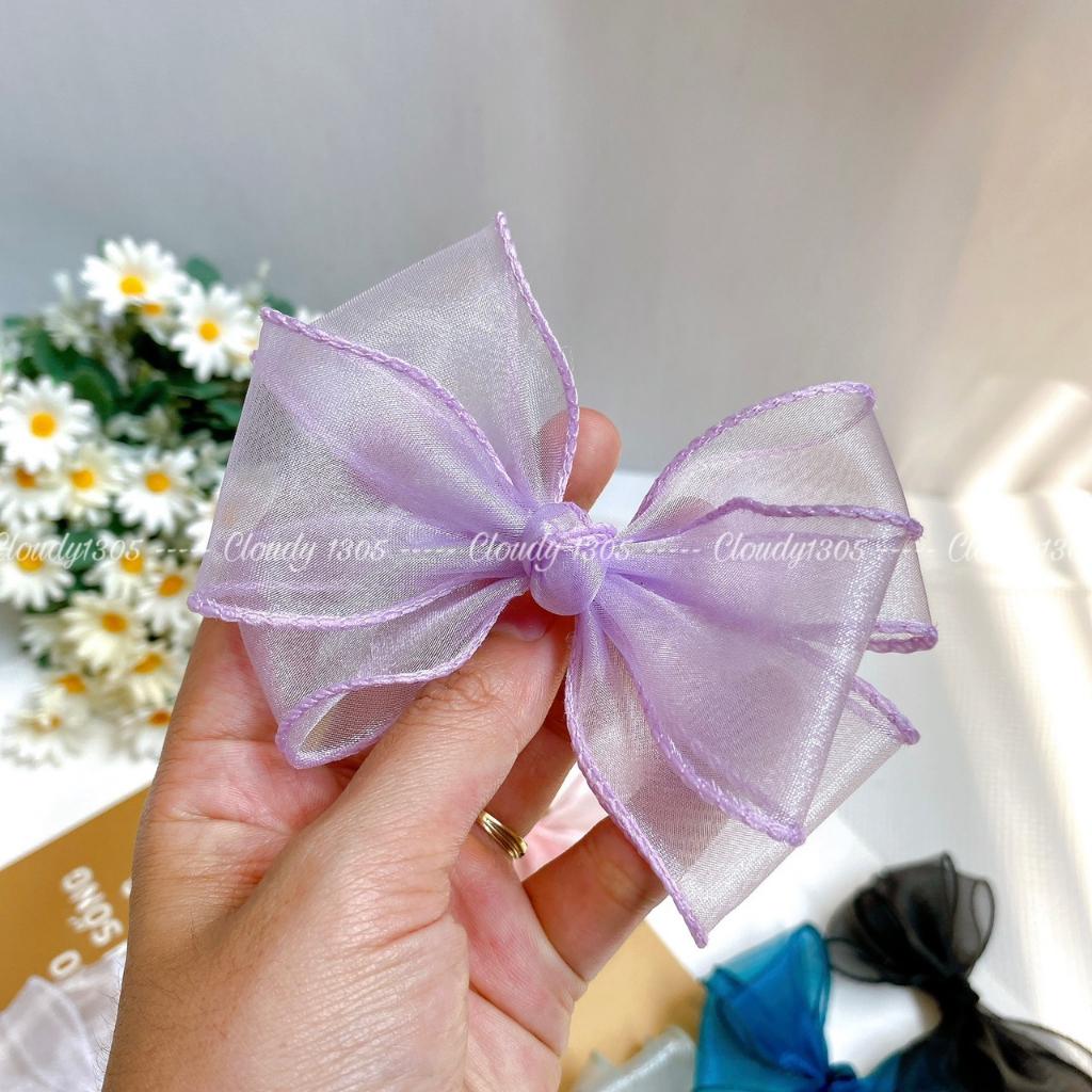 Kẹp nơ voan xinh xắn cho bé và ban gái