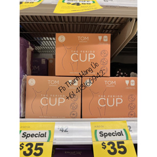 Cốc nguyệt san TOM Organic The Period Cup (Hàng nội địa Úc )