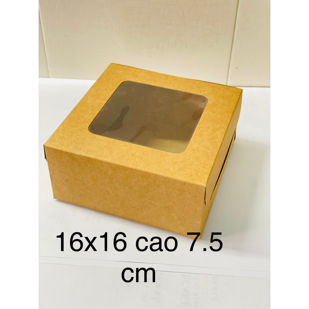 Hộp giấy trang trí handmade 16x16x7.5cm combo 10 hộp