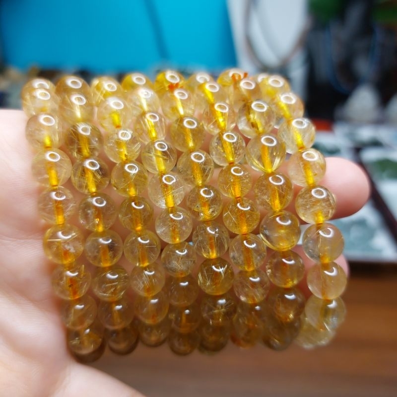 Vòng tay TA tóc vàng thiên nhiên thu hút thịnh vượng tài lộc UPCARA