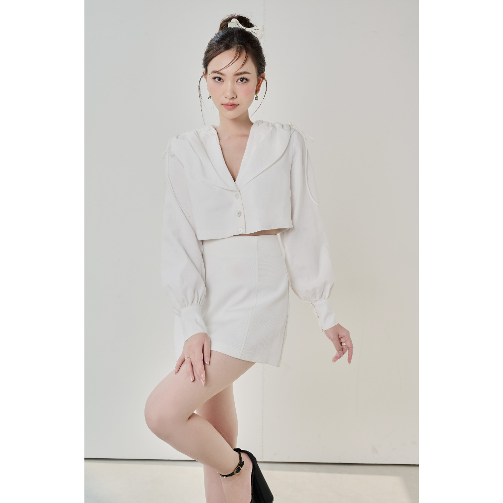 Áo sơ mi dây rút chất linen , Peace House Clothing